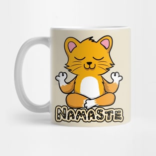 namaste cat yoga Mug